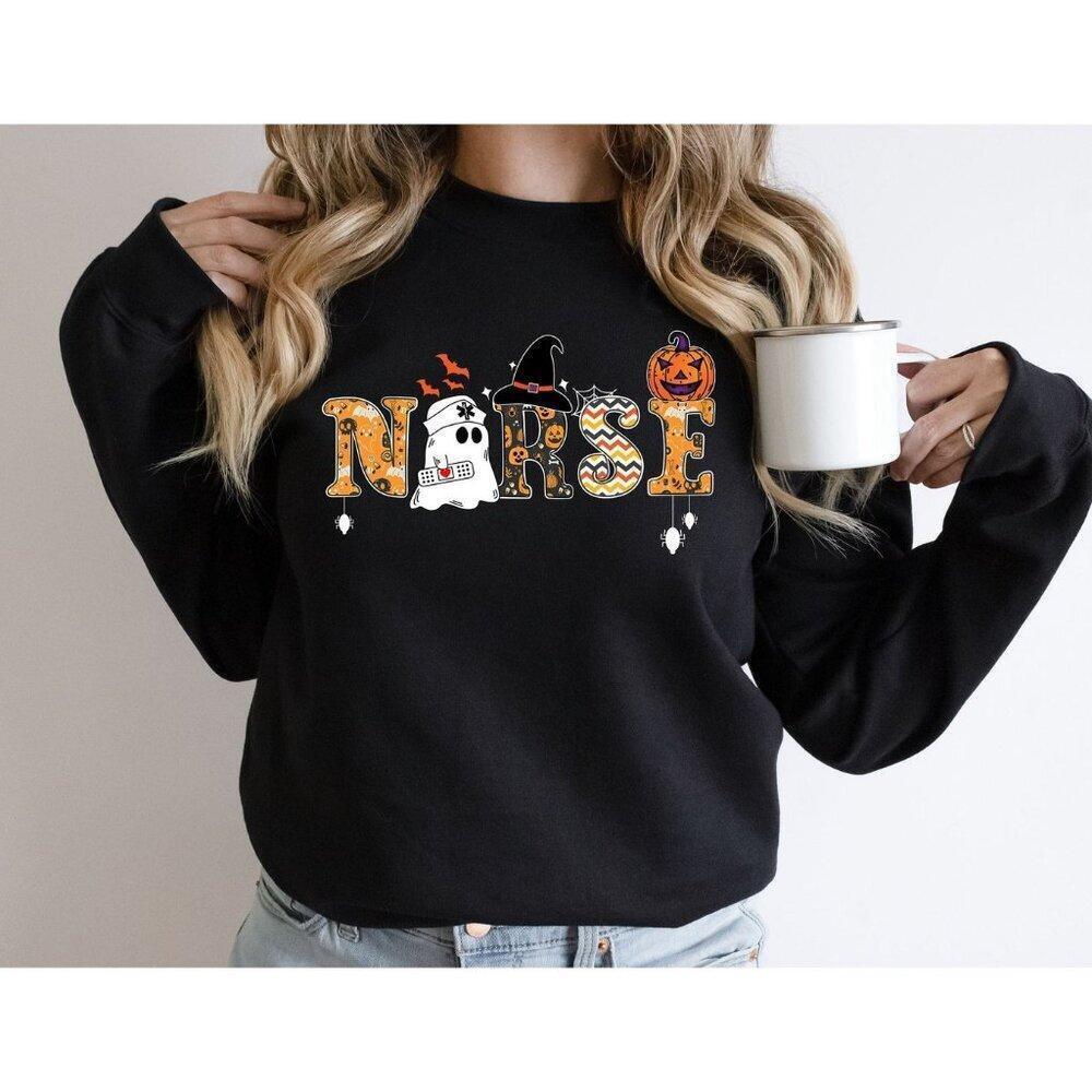 Halloween Nurse Sweatshirt Nurse Sweatshirt School Nurse Life Halloween Gift